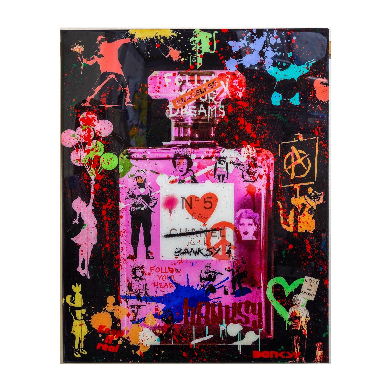 CHANEL N°5 アートパネル Van Apple Art Schilderij - Chanel No 5 Parfum fles | Moderne kunst