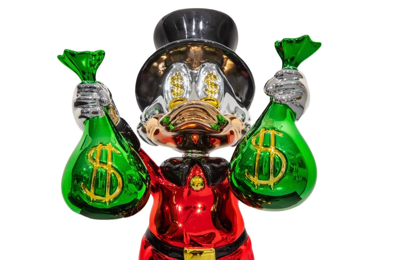 Van Apple Art Dagobert Duck beeld pop art sculpture luxe design kunstwerk