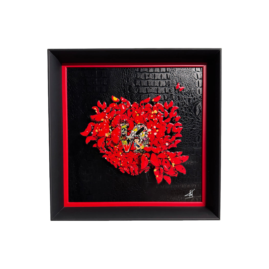Fred Meurice Butterflies rood Plexiglas vlinders omcirkelen pop art love gelimiteerde oplage