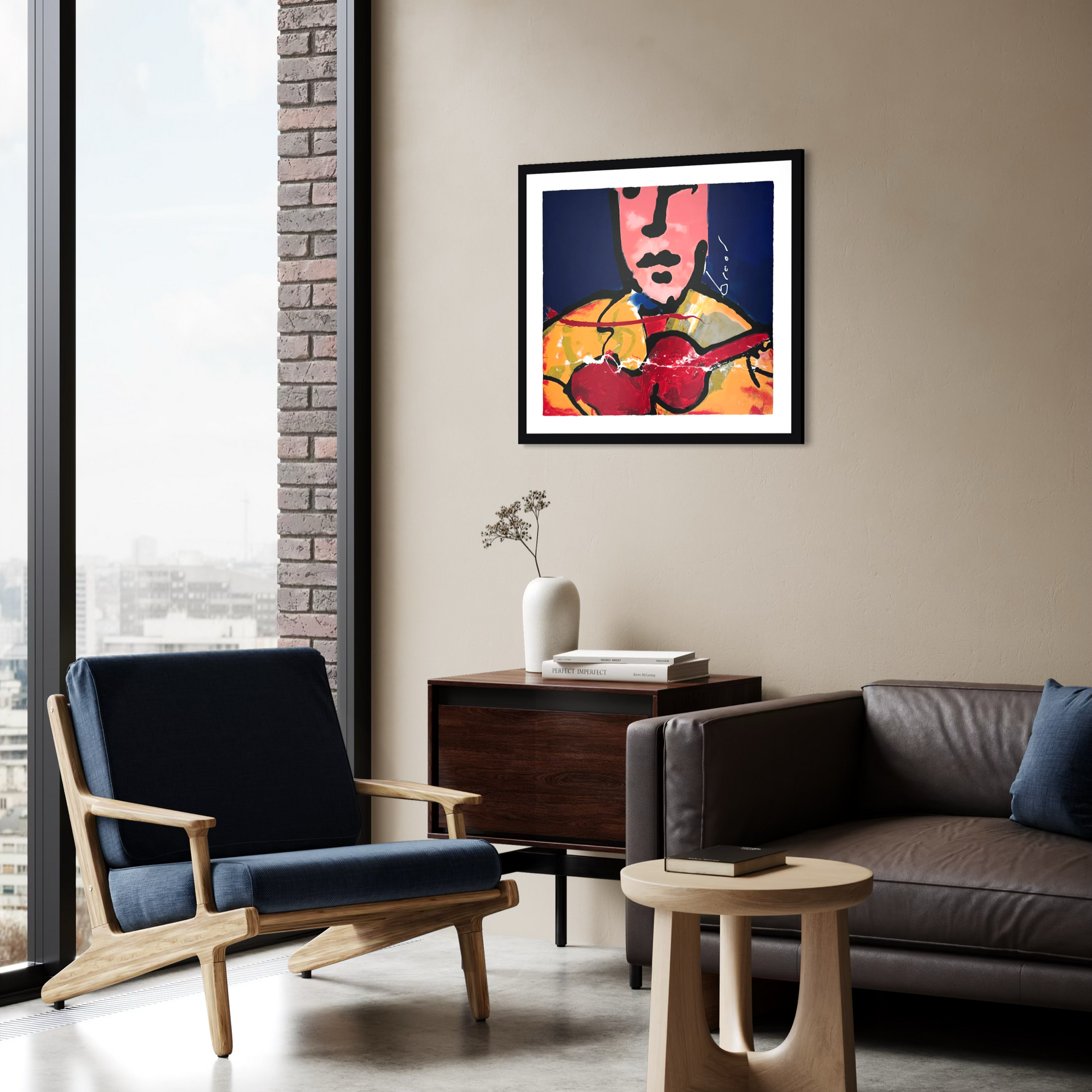 Guitar man 3 - Zeefdruk