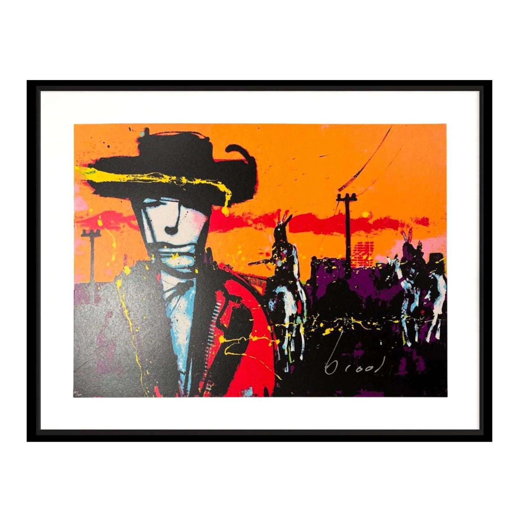 Indian Escort zeefdruk Herman Brood gesigneerd gelimiteerde oplage moderne kunst