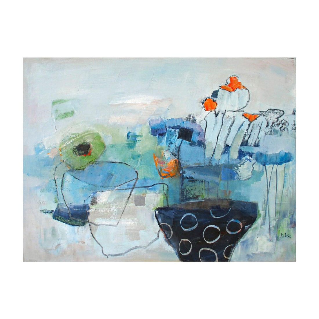 Flowers and pots - Moderne Kunst