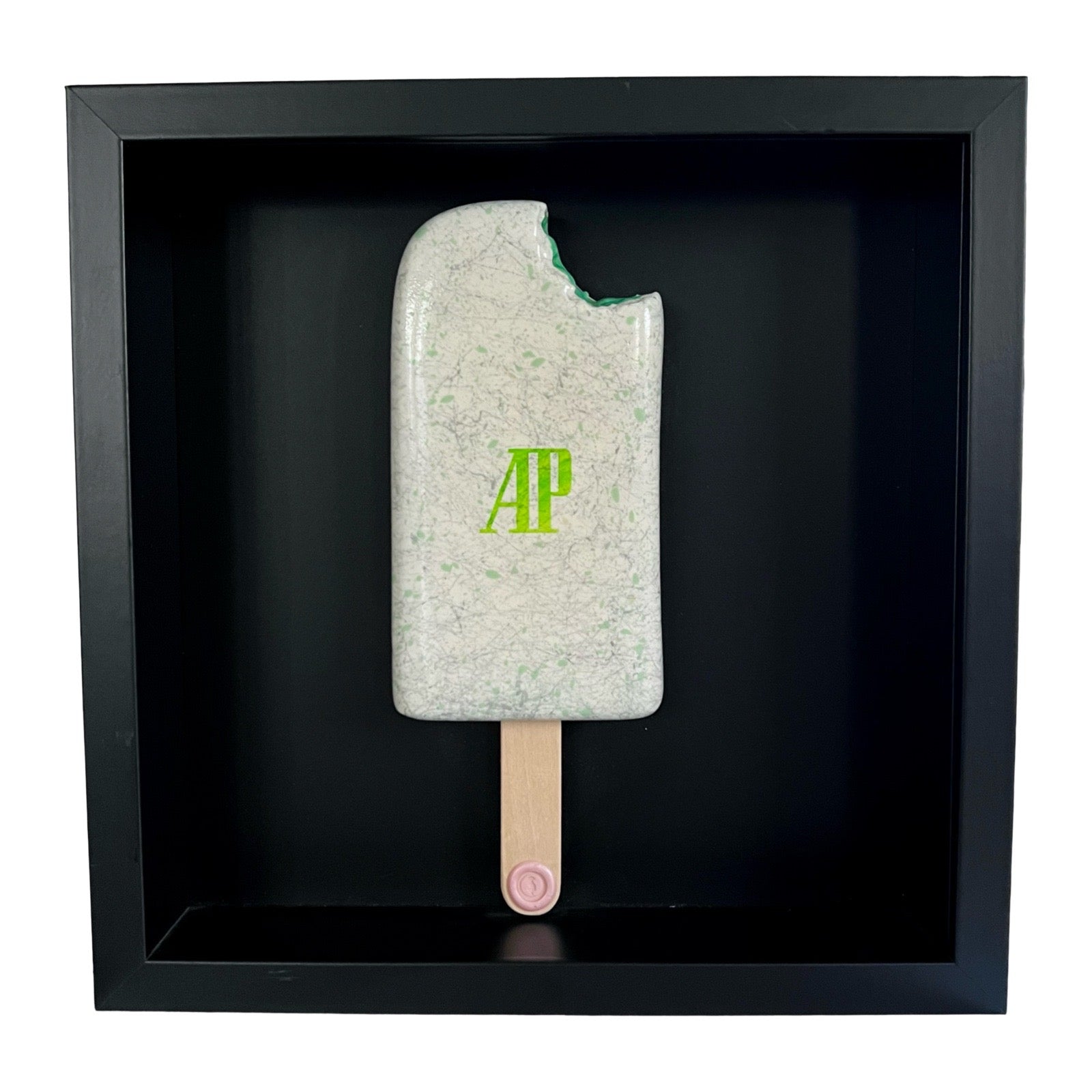 AP Ice Cream in white green from Snek Popsicle Art via moderne kunst