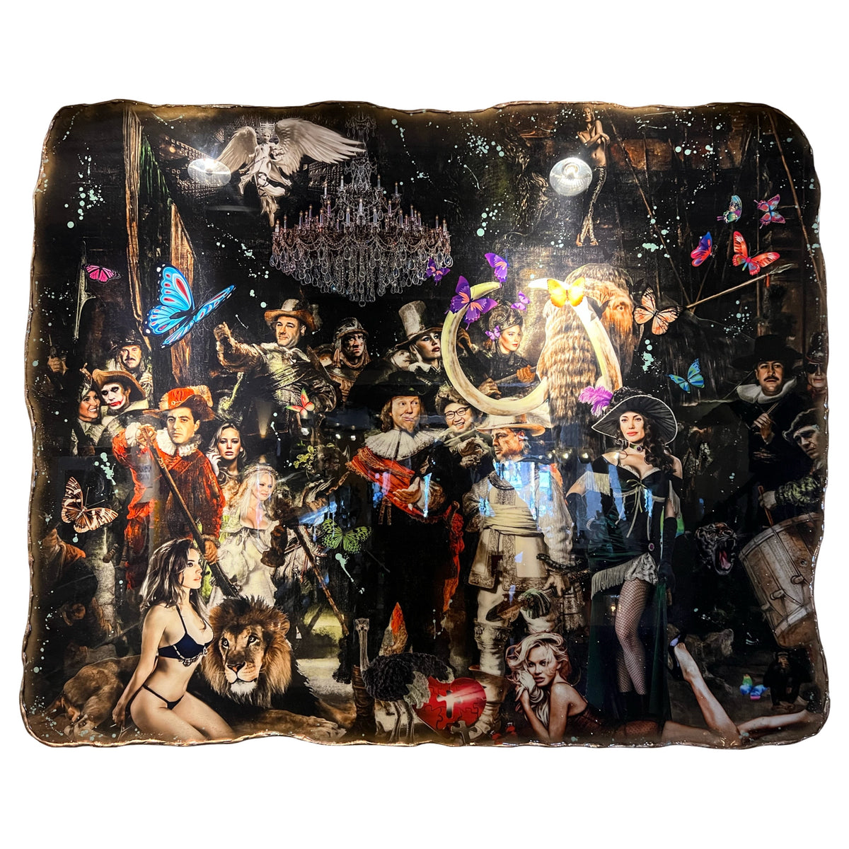 The Night Watch moderne pop-art interpretatie van De Nachtwacht van Rembrandt van Diederik van Appel.