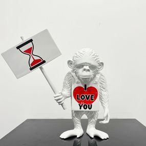 Van Apple Art I Love You Graffiti Monkey Beeld Pop Art Sculpture