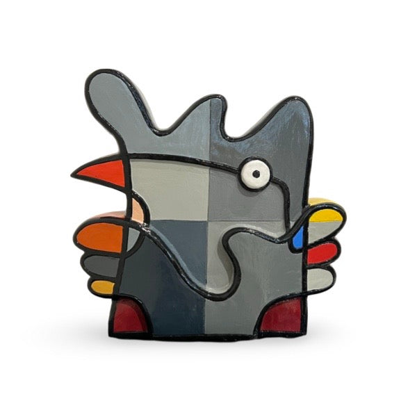 Vreemde Vogel Sculptuur Grijs - Medium