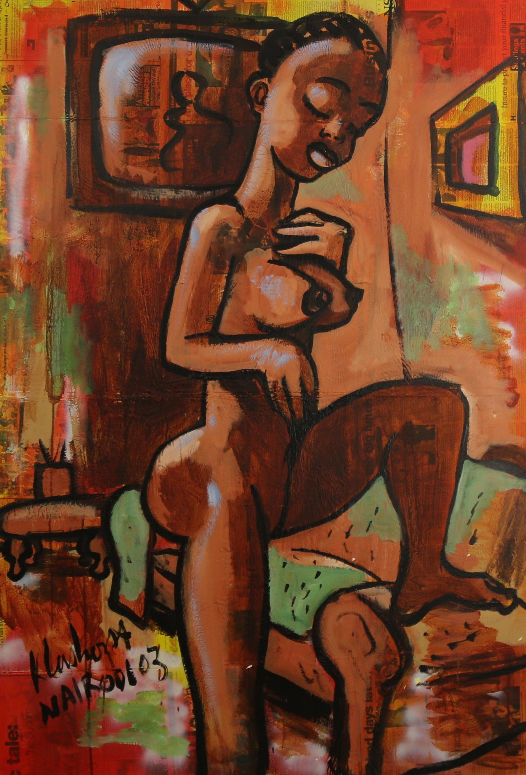 Relaxed Lady - Moderne Kunst