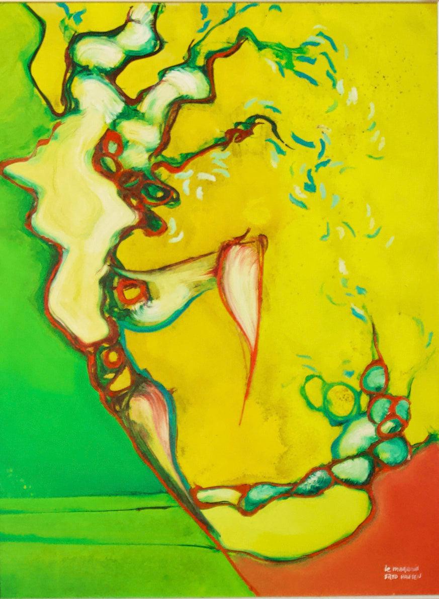 Mystery Yellow And Green - Moderne Kunst