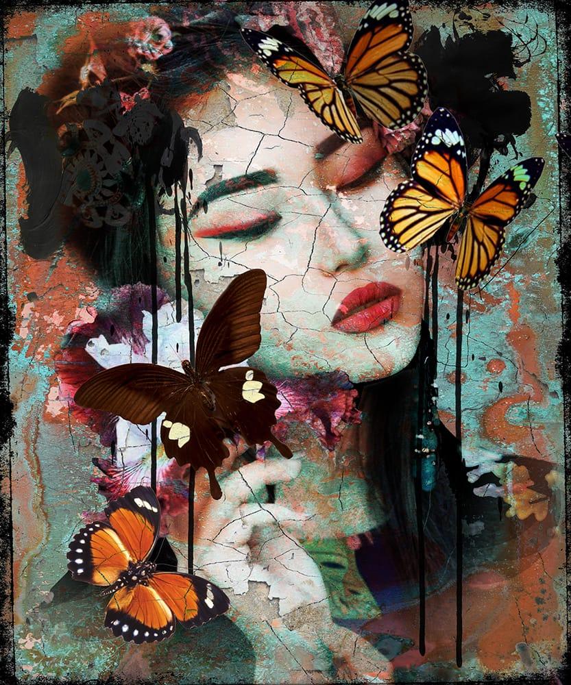 Asian Butterfly - Moderne Kunst